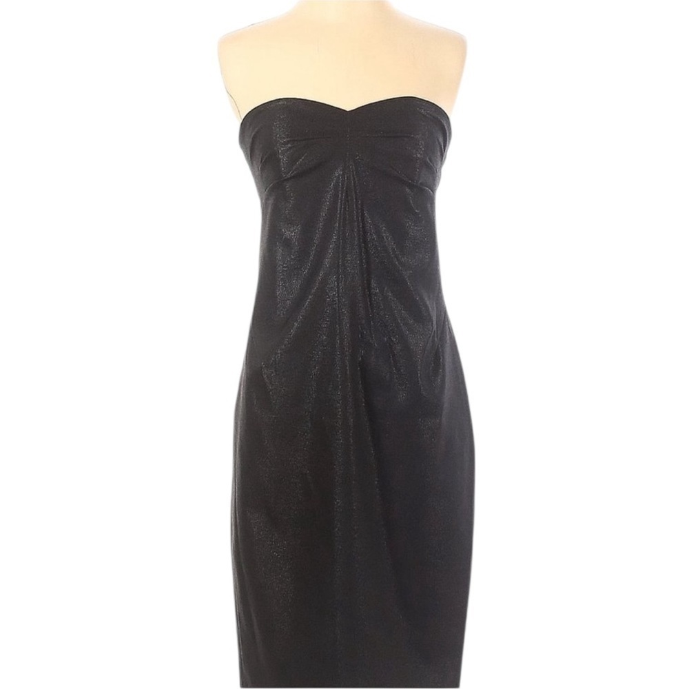 Robert Rodriguez Black Sheath Wool Shimmer Pockets Cocktail Party Dress Size 6